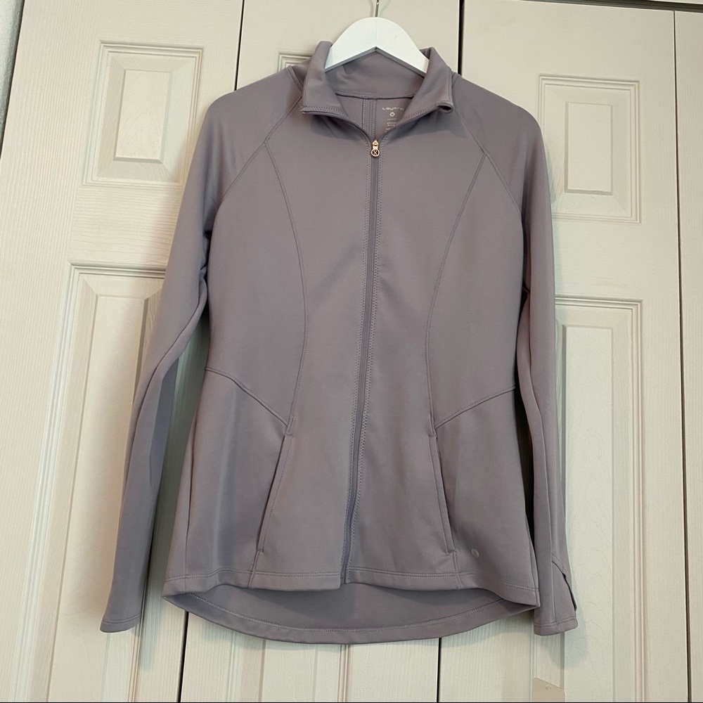 NWT Layer 8 Qwick Dry Long Sleeve Full Zip Active Wear Yoga Jacket Sz Medium